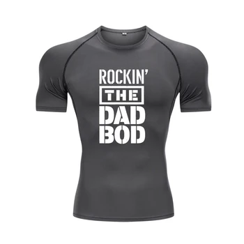 Мъжки t-shirt Rockin 'The Dad Bod С отстъпка, готина тениска, Потник 100% памук, мъжка риза по поръчка