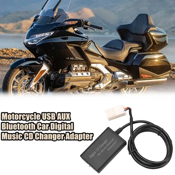 Мотоциклет USB AUX Bluetooth Автомобилен Цифров музикален CD-чейнджър адаптер за Honda Goldwing GL1800