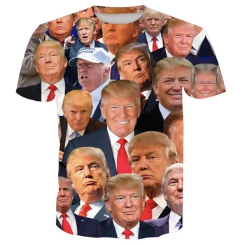 USA Тръмп Expressions 3D Тениска С Пълна Принтом Лятна Тениска Забавна Тениска Camiseta Hombre Дрехи Мъжки пуловер Унисекс