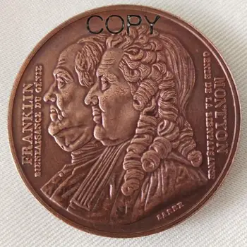 Франция 1833 медал Медни копирни монети около 41 мм