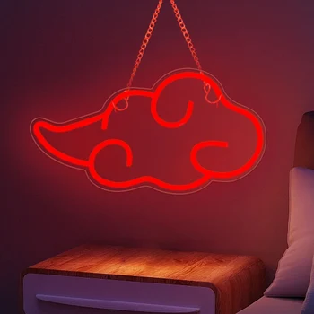 Неонова реклама с Red Cloud по поръчка, USB, акрилни led букви, неонова светлинна табела за дома, детски стаи, висящ стенен артистичен интериор, нощна светлина