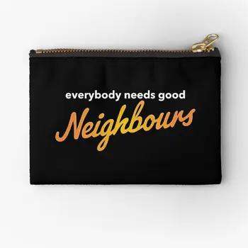 Everyy Needs Чанта с цип с лого Good Neighbours, Мъжка Чанта за съхранение, Малка Опаковка за монети, Ръчен Ключ, Колан, Портфейл, Пари, Козметика
