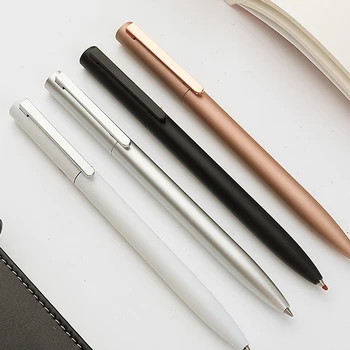 Метална въртяща се химикалка писалка с гелевыми мастило, 0,5 mm, гладък почерк, сменете черни, сини, червени пълнители за бизнес офис