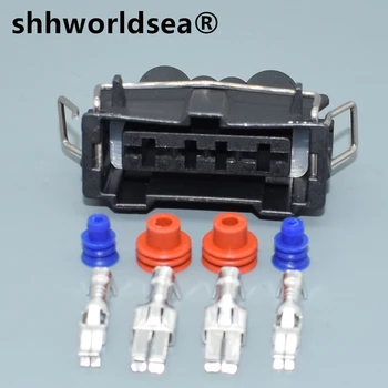 shhworldsea 4-пинов конектор за автоматично свързване към електрическата мрежа с водоустойчив корпус 357 906 231 щекер за свързване на кабел 357906231