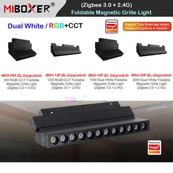 Miboxer Zigbee 3.0 Gateway Sasha APP Track Лампа 48V Двоен Бяла Магнитна / Сгъваема Решетка 10 W / 20 W, дистанционно управление от серия 2.4 G